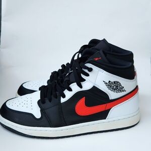Nike Air Jordan Black White Red Sneakers
